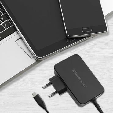Qoltec GaN POWER PRO - USB-C strømadapter - 3-5A, 5-20V - 100 Watt