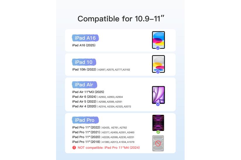 Inateck Tangentbord - Röd - Bluetooth