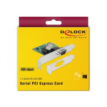 Delock PCI Express Card to 1 x Serial RS-232 - seriell adapter - PCIe 2.0 - RS-232 x 1