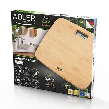 Adler AD 8173 badev&aelig;gt Firkant Bamboo Elektronisk personlig v&aelig;gt