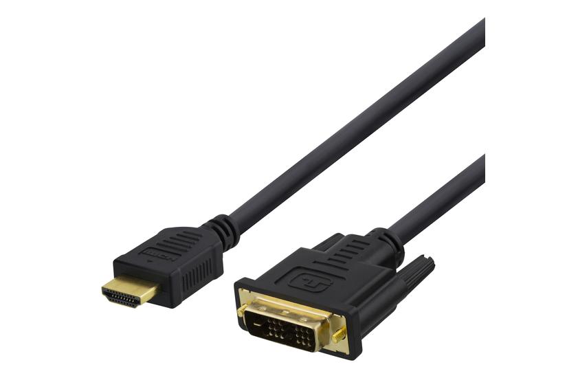 HDMI to DVI cable, 1080p, DVI-D Single Link, 3m, black