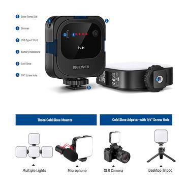 NEEWER PL81 Kamera-Licht für Handy & Laptop