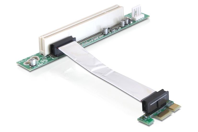 Delock Riser card PCI Express x1 > PCI 32Bit 5 V with flexible cable - kort f&ouml;r stigare