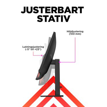 OMEN by HP 32c skærm - Kantbelyst LED - 31.5" - AMD FreeSync Premium - VA - 1ms - QHD 2560x1440