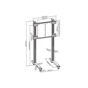 Multibrackets M Counterbalanced Floorstand monteringskomponent - för LCD-TV - svart