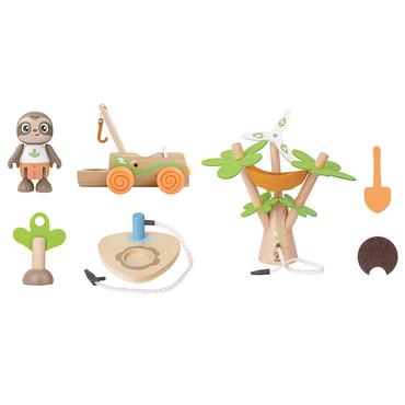 Hape trees with electric car, toy vehicle