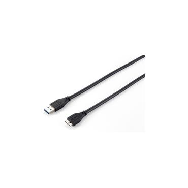Equip 128397 USB-kabel USB 3.2 Gen 1 (3.1 Gen 1) 1,8 m USB A Micro-USB B Sort