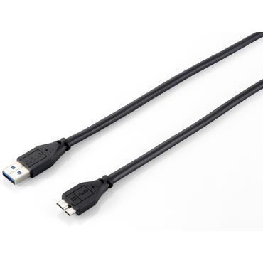 Equip 128397 USB-kabel USB 3.2 Gen 1 (3.1 Gen 1) 1,8 m USB A Micro-USB B Sort