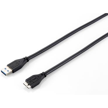 Equip 128397 USB-kabel USB 3.2 Gen 1 (3.1 Gen 1) 1,8 m USB A Micro-USB B Sort