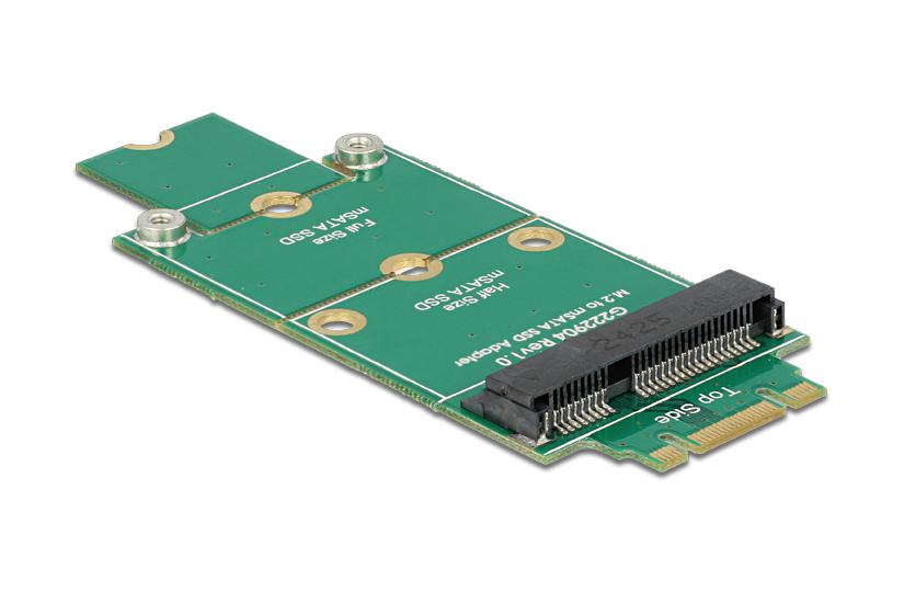 Delock Adapter mSATA > M.2 NGFF - kontrollerkort - mSATA - M.2 Card