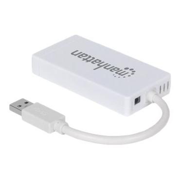 Manhattan 3-Port USB 3.0 Hub with Gigabit Ethernet Adapter