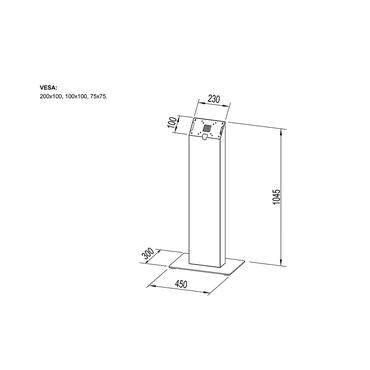 Multibrackets M Pro Series ställ - kioskstil - för LCD-skärm/pekskärm - vit