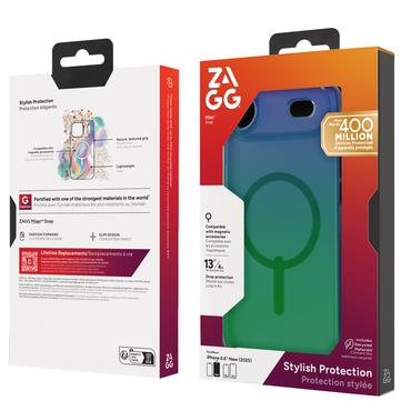 ZAGG Milan Snap mobiltelefon etui 16,5 cm (6.5") Cover Gr&oslash;n, Bl&aring;