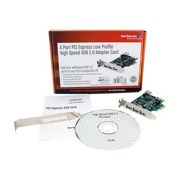 StarTech.com 4 Port PCI Express Low Profile High Speed USB Card