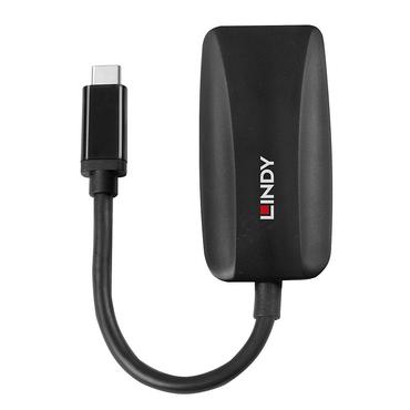 Lindy 43337 videokabel adapter 0,13 m USB Type-C DisplayPort Sort