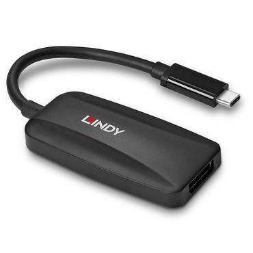 Lindy 43337 videokabel adapter 0,13 m USB Type-C DisplayPort Sort