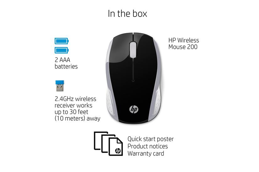 HP 200 - mus - 2.4 GHz - silver