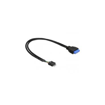 Delock - USB-kabel - 19-stifts USB 3.0-kontakt till 8-stifts USB 2.0-&ouml;verdel - 30 cm