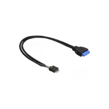 Delock - USB-kabel - 19-stifts USB 3.0-kontakt till 8-stifts USB 2.0-&ouml;verdel - 30 cm