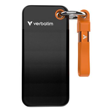 Verbatim Pocket SSD 1 TB USB Type-C 3.2 Gen 2 (3.1 Gen 2) Sort, Orange
