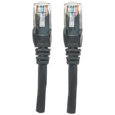 Intellinet Network Patch Cable, Cat6, 20m, Black, CCA, U/UTP, PVC, RJ45, Gold Plated Contacts, Snagless, Booted, Lifetime Warranty, Polybag - patchkabel - 20 m - sort