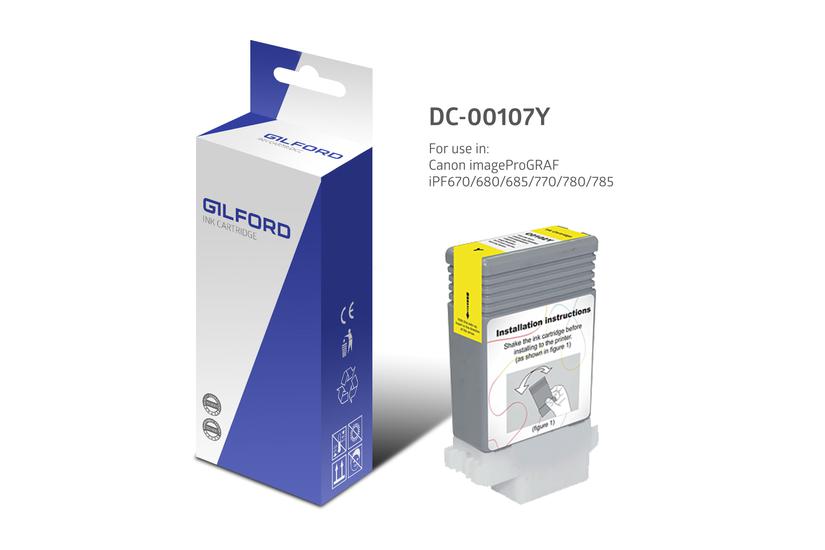 Gilford - gul - kompatibel - bl&auml;ckpatron (alternativ f&ouml;r: Canon PFI-107Y)