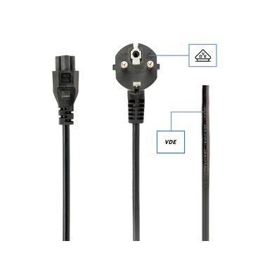 Cablexpert - str&ouml;mkabel - IEC 60320 C5 till power CEE 7/7 - 1 m