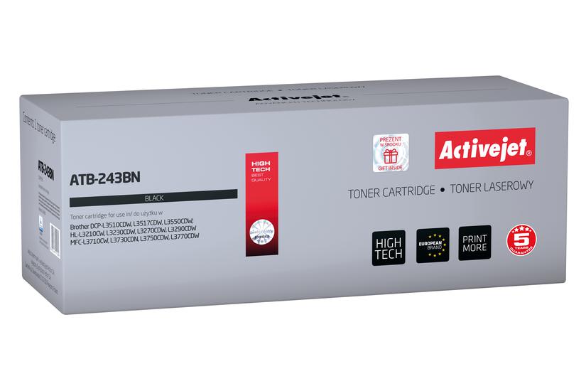 Activejet Tonerpatron ATB-243BN (erstatning Brother TN-243BK; Supreme; 1000 sider; sort)