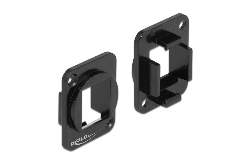 Delock Keystone Mounting 1 Port for D-type metal - monteringskonsol f&ouml;r modul&auml;r ins&auml;ttning