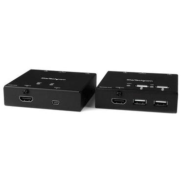 StarTech.com HDMI &ouml;ver CAT6-f&ouml;rl&auml;ngare med USB-hub med 4 portar - 50&nbsp;m - 1080p - video/ljud/infrar&ouml;d/USB-f&ouml;rl&auml;ngningskabel