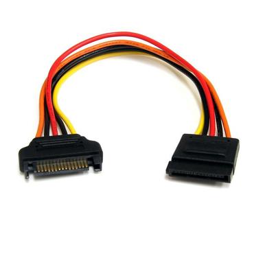 StarTech.com 8in 15 pin SATA Power Extension Cable - 8 SATA power Extension Cable - 8 SATA power Extension cord - f&ouml;rl&auml;ngningskabel f&ouml;r str&ouml;m - SATA-str&ouml;m till SATA-str&ouml;m - 20.3 cm