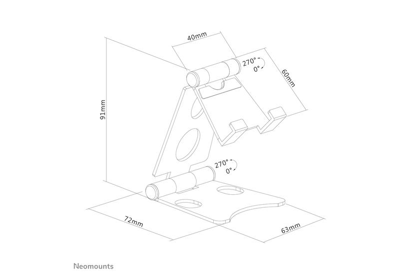 Neomounts DS10-150SL1 - st&auml;ll f&ouml;r mobiltelefon