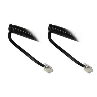 Good Connections telephone cable spiral cable RJ10 black male / male 2m