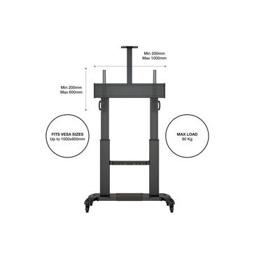 Multibrackets M Public Dual Pillar 180 HD vagn - f&ouml;r platt panel - svart
