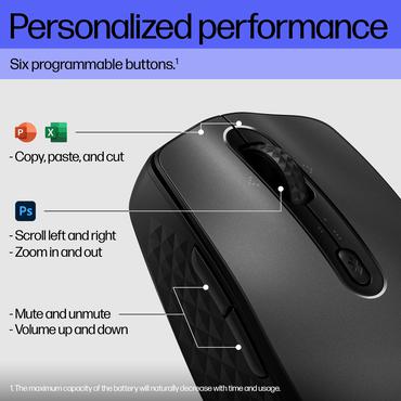 HP 690 - mus - Qi-Charging - Bluetooth - sort