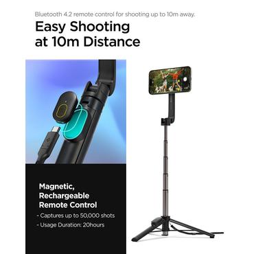SPIGEN S571W MAGSAFE BLUETOOTH SELFIE STICK TRIPOD BLACK