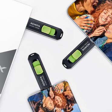 ADATA UC300 USB-nøgle 256 GB USB Type-C 3.2 Gen 1 (3.1 Gen 1) Sort, Grøn