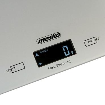 Mesko Home MS 3145 Grå Bordplade Rektandel Elektronisk køkkenvægt