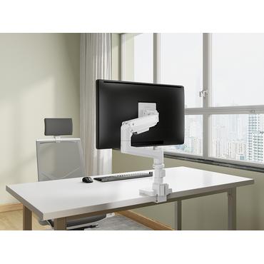 Multibrackets M Deskmount Gas Spring Single - monteringssats - justerbar arm - f&ouml;r LCD-display - vit