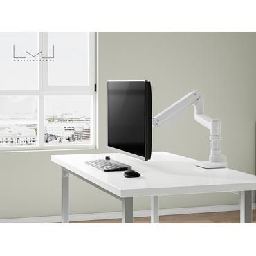 Multibrackets M Deskmount Gas Spring Single - monteringssats - justerbar arm - f&ouml;r LCD-display - vit