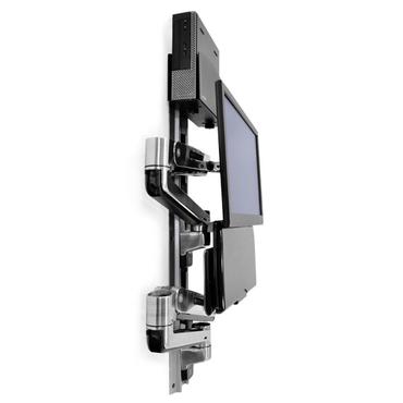 Ergotron LX Wall Mount System with Small CPU Holder - monteringskit f&ouml;r systemenhet/bildsk&auml;rm/tangentbord - sittande/st&aring;ende