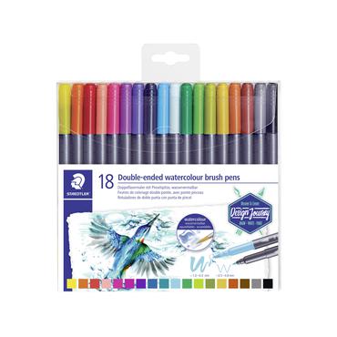 STAEDTLER Doppel-Fasermaler marsgrahic duo, 18er Etui 2 Spitzen, Strichst&auml;rke: 1,0 - 6,0 mm / 0,5 - 0,8 mm, - 1 St&uuml;ck (3001 TB18)