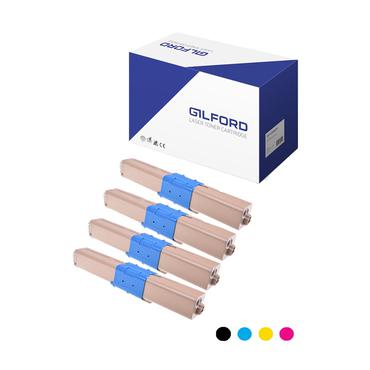 Gilford 44469706#KIT tonerpatron 1 stk Kompatibel Sort, Blå, Magenta, Gul