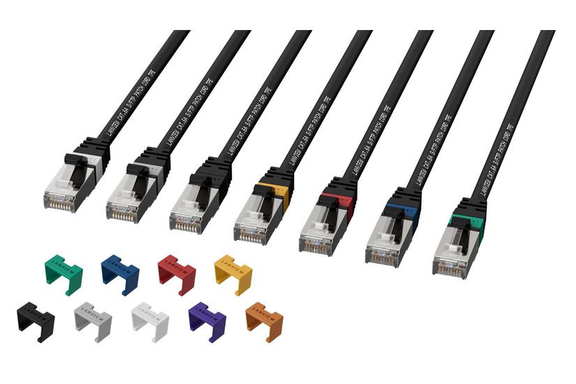 CAT6A S/FTP 7,5m Black LSZH,