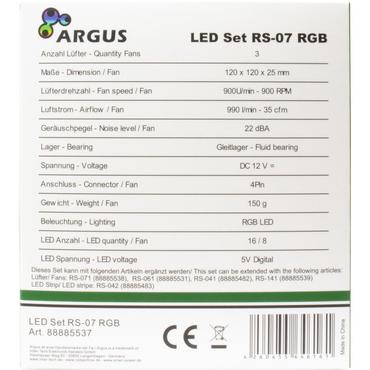 Argus RGB-FAN SET RS-07 - lådfläkt