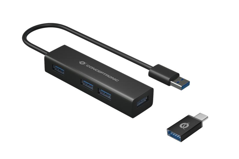 Conceptronic HUBBIES06B - hubb - 4 portar
