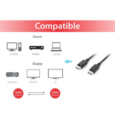Equip DisplayPort 1.2 St/St 10m 4K/60Hz komp.HDCP   schwarz