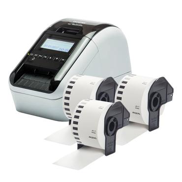 Brother QL-820NWB etiketprinter Direkte termisk Farve 300 x 600 dpi 176 mm/sek. Kabel & trådløs Ethernet LAN DK Wi-Fi Bluetooth