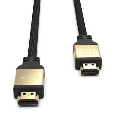 Inca IHD-02 HDMI-Kabel 2 m HDMI Typ A (Standard) Schwarz - Gold (IHD-02)