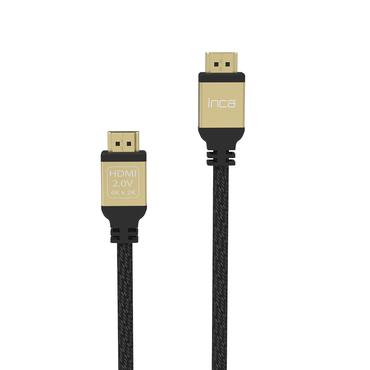 Inca IHD-02 HDMI-Kabel 2 m HDMI Typ A (Standard) Schwarz - Gold (IHD-02)